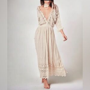 LoveShackFancy Delfina Crochet Maxi Dress